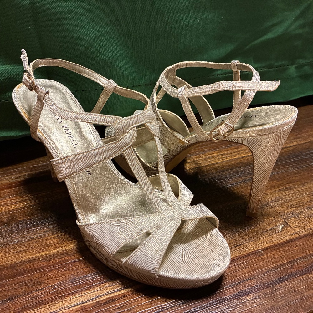 Adrianna Papell gold heel